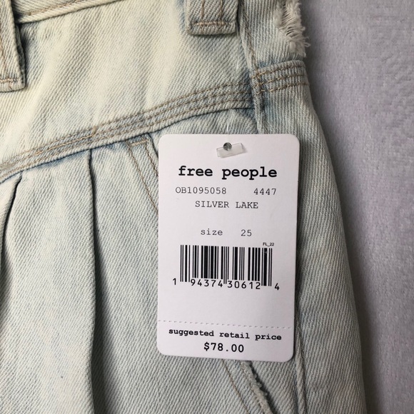 Free People NWT Sidecar Denim Distressed Miniskirt - Picture 10 of 12